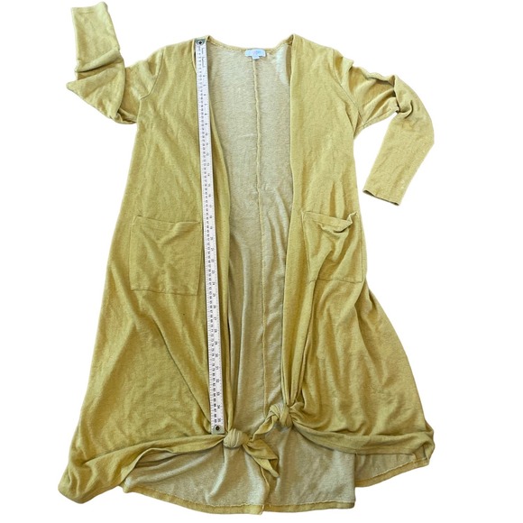 Womens Mustard Yellow LuLuRoe  Long Cardigan Sz Medium - Picture 5 of 5